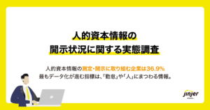 人的資本情報の開示、企業の36.9%が取り組む