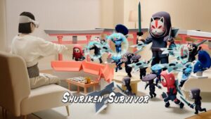 忍者になりきり敵を倒すAR、Apple Vision Pro向け手裏剣シューティング 「Shuriken Survivor」