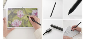 エレコム、極細ペン先の充電式タッチペン発売