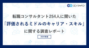 転職コンサルタントが重視するミドル人材のキャリア・スキルとは？