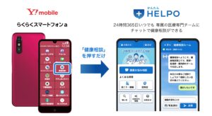 ワイモバイル新機種にアプリ「かんたんHELPO」搭載、医療チームに24時間オンライン相談