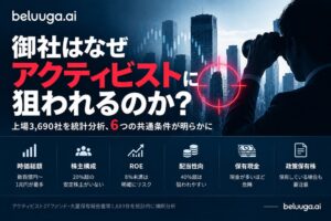 アクティビスト保有企業の共通項を分析 ベルーガエーアイが調査結果を公表