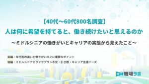 NEWONE調査、50代一般社員の働きがい実感は28.5％　最大の不安は健康と老後資金