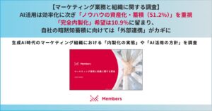 メンバーズ調査、大企業のマーケティング完全内製化希望は10.9％