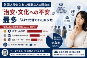 外人材受け入れ慎重層の理由 治安や文化面が不安が最多 主婦層意識調査