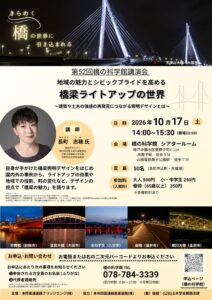 橋の科学館で長町志穂氏による橋梁ライトアップの講演会が10月17日開催へ