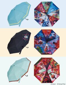 スケーター、ディズニー3作品の晴雨兼用折りたたみ傘を京都伊勢丹で先行販売へ