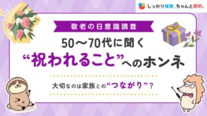 50〜70代の75.8％が敬老の日に自身を祝われる対象だと思わないと回答