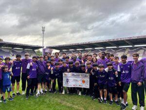 日白外交160周年で名古屋グランパスU14とBeerschotが親善試合を実施