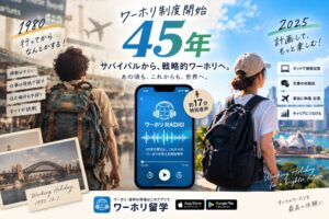 日本ワーキング・ホリデー協会、制度開始45年を振り返る特別音声をアプリ内で公開
