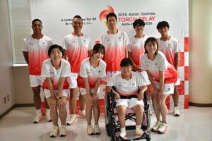 第20回アジア競技大会の聖火リレーが豊橋市で実施 桃月なしこさんら9人走る