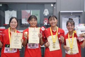 福岡大が全日本インカレ女子4×100mリレーで大会新2連覇 柴藤凛が100m初V