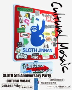 SLOTH JINNANが5周年記念アニバーサリーイベントを9月11日に開催へ