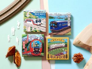 ペノン、第三セクター鉄道をデザインした電車で旅するマグネット新作4種を発売へ