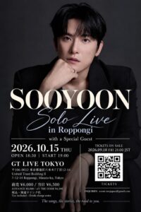 クリエイターSOOYOONのソロライブが2026年10月に六本木で開催へ