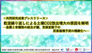乾湿繰り返しで土壌のCO2放出が増大　新潟大や岡山大などの研究グループが解明