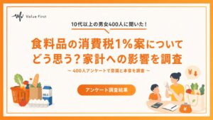 食料品の消費税1％案や家計への影響を400人に調査　意識と本音を探る