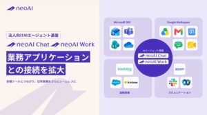 neoAIがAIエージェント基盤で業務アプリとの接続を拡大