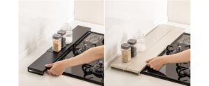 ニトリが横幅や奥行を調整できるコンロ排気口カバーを一部店舗などで発売