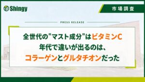 シンギー、美容で摂取する成分の調査結果を発表 全年代1位はビタミンC