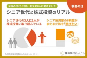 シニアの3人に1人が株式投資を実施 金融資産の中央値は未経験者の6.7倍に
