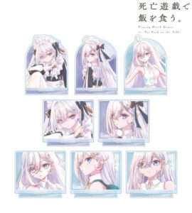 AMNIBUSでアニメ死亡遊戯で飯を食う。のオリジナルグッズ6種が受注開始