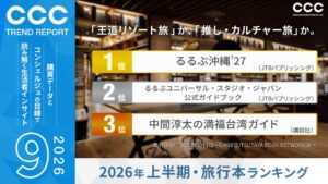 CCC、2026年上半期の旅行関連書籍ランキング発表　定番や推し旅が上位に