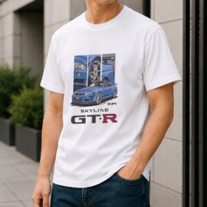 日産SKYLINE GT-R (R34)のTシャツ登場 楽天市場で予約開始