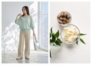 ビースリー、はく化粧品シリーズ新作シアバター・ワイドパンツを9月16日に発売へ