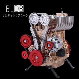 BLDBがTECHINGの電動直列4気筒エンジン組立模型DM13-L4-Tを発売