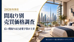 ドバイ不動産売買価格中央値、2ベッドはスタジオの約3.6倍に