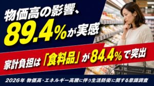 インパクトフィールドの物価高調査、生活防衛策はまとめ買いや見切り品活用が最多