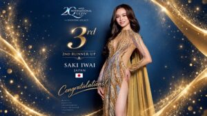 Miss International Queen2026世界大会で日本代表の岩井さきが世界3位に