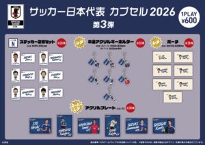 esspride、サッカー日本代表カプセルトイ第3弾を9月24日19時より発売へ
