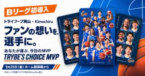 トライフープ岡山が応援チップKimochiruを初導入 9月25日からMVP投票へ