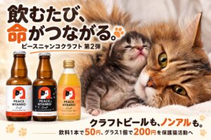 ODORIJI 保護猫支援につながるピースニャンコクラフト第2弾を開始