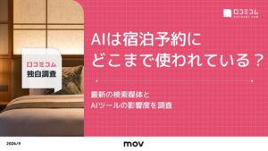mov調査、宿泊先選びでAI利用は約42％、提案先の予約経験は55％超