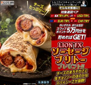 ヒロセ通商 LION FXでトルコリラのソーセージブリトーキャンペーンを実施へ