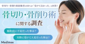 骨切り・骨削り術の経験者88％が満足と回答　Medimeeが意識調査を実施