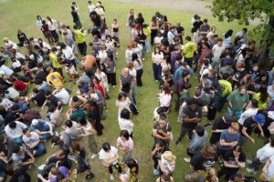 関西外国語大学が防災月間に自衛消防訓練を実施 留学生や学生が参加