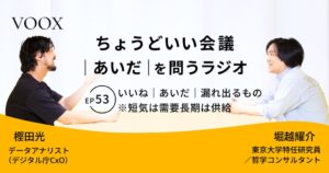 VOOXが堀越耀介氏と樫田光氏によるクロストークコンテンツを配信