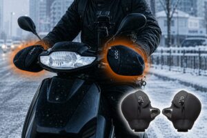 CRAFTWORKSが透明窓付きバイク用ハンドルカバー発売 操作性と防寒性を両立