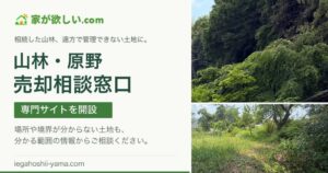 家がほしいが山林や原野に特化した専門相談サイトを開設 全国からの相談に対応