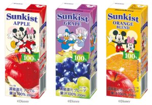 森永乳業 サンキスト初のディズニーパッケージ商品を10月12日週より限定発売へ