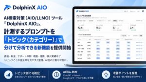 メディアリーチのAI検索対策ツールDolphinX AIOがトピック分析機能を提供開始