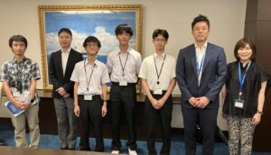 商船三井をMIT世界大会出場の高校生が表敬訪問 次世代技術人材を支援
