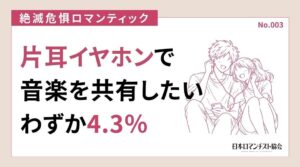 片耳ずつイヤホンの共有希望は4.3% 日本ロマンチスト協会が調査結果を発表