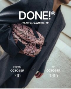 ミラノ発バッグDONE!が阪急うめだ本店に関西初のポップアップを10月開催へ
