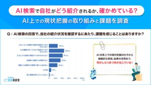 AI検索での自社紹介状況を定期確認する担当者は33.6％ ナイルが意識調査を実施