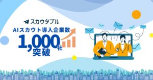 MAPのAIスカウトツール スカウタブルの導入企業数が累計1,000社を突破
